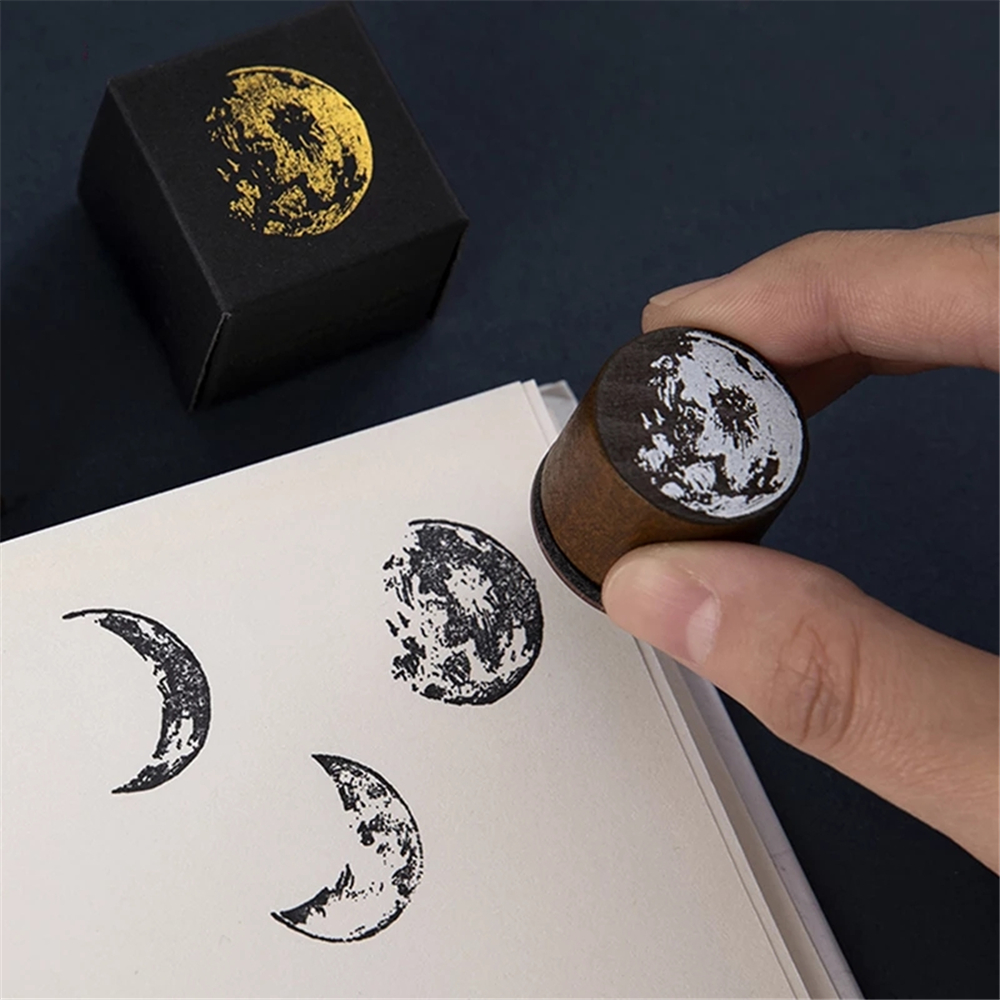 Find Vintage Moon Series Wood Seal DIY Craft Wooden Rubber Stamps For Scrapbooking Stationery Scrapbooking Standard Stamp for Sale on Gipsybee.com with cryptocurrencies
