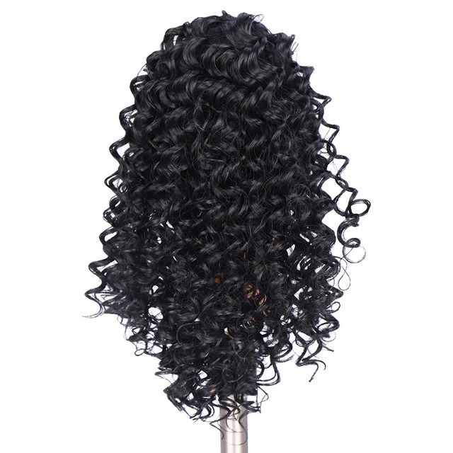 Find 14 Inch Mid Length Curly Ponytail With Clip Soft Fluffy Chemical Fiber Wig Piece for Sale on Gipsybee.com