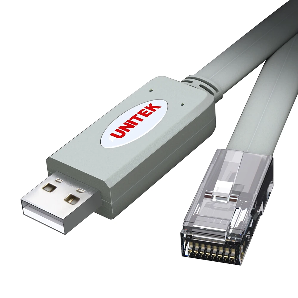 Find UNITEK Y SP02001 USB Console Cable 1 8m USB to Rj45 Console Cable Serial Debugging Line Connector for Sale on Gipsybee.com