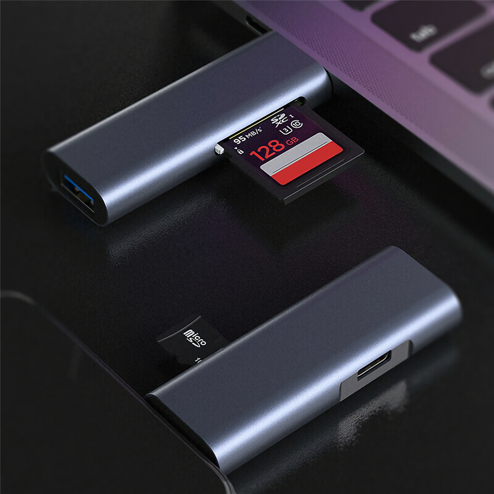 Find 4 in 1 Card Reader USB C Type C to USB 3 0 OTG Hub Adapter Type C SD TF Memory Card Reader for Sale on Gipsybee.com with cryptocurrencies