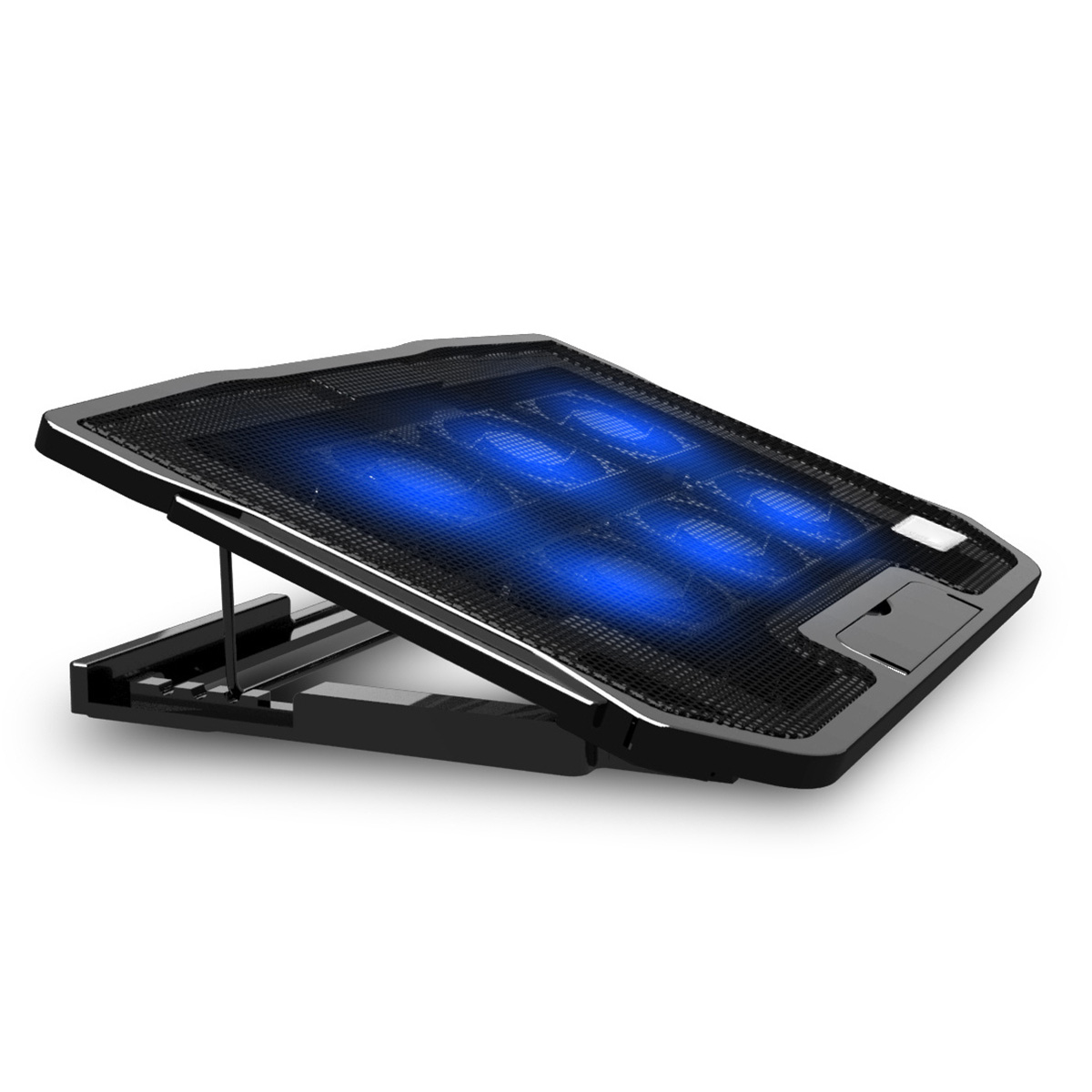 Find Laptop Cooler Notebook Cooling Pad with 6 Fan LED Radiator Dual USB Adjustable Stand for Sale on Gipsybee.com with cryptocurrencies