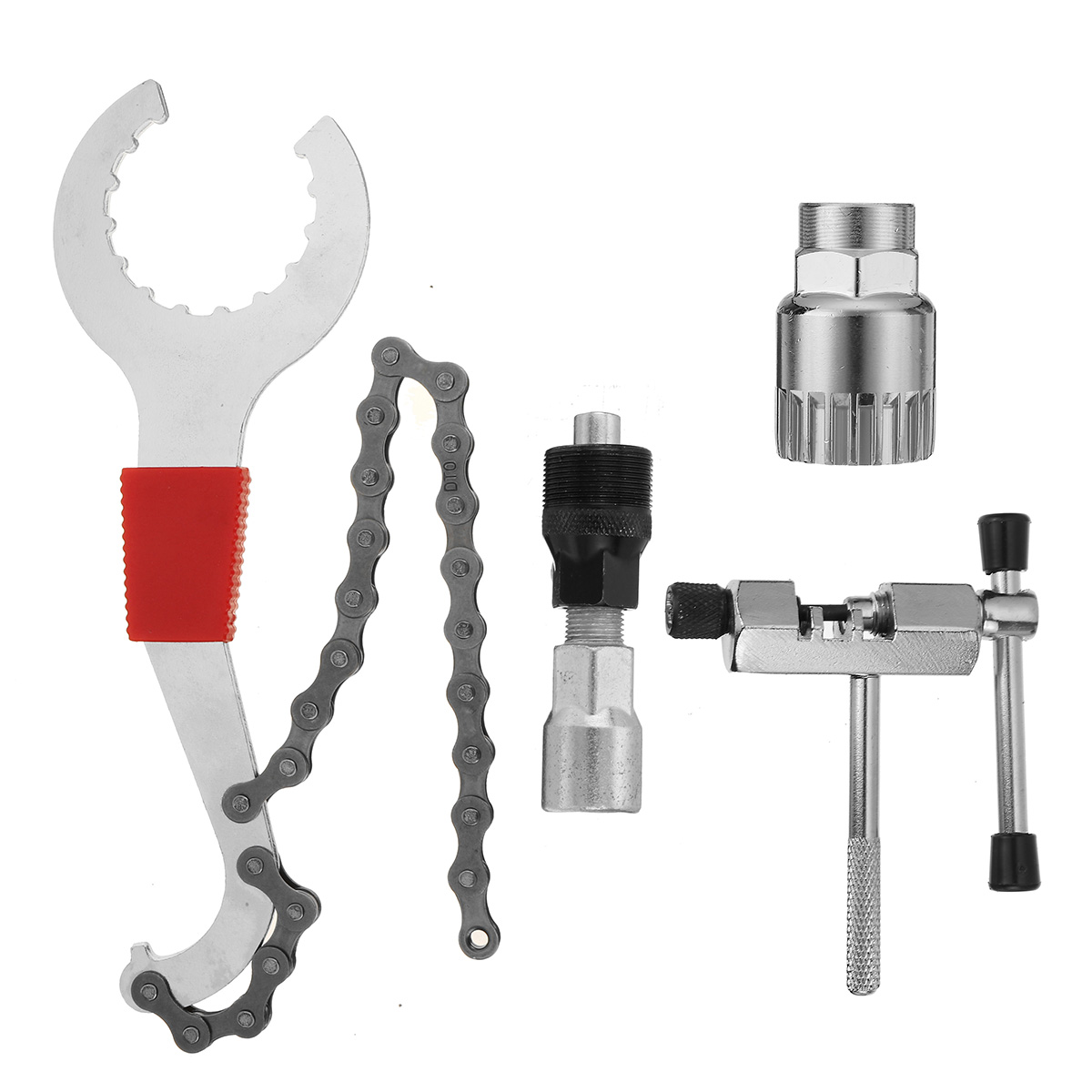 24SHOPZ BIKIGHT Mountain Bicycle Repair Tool Kits Bike Axis Tool/Chain Cutter/Chain Tool/Rama Tool/Flywheel Tool Outdoor Bike Tools