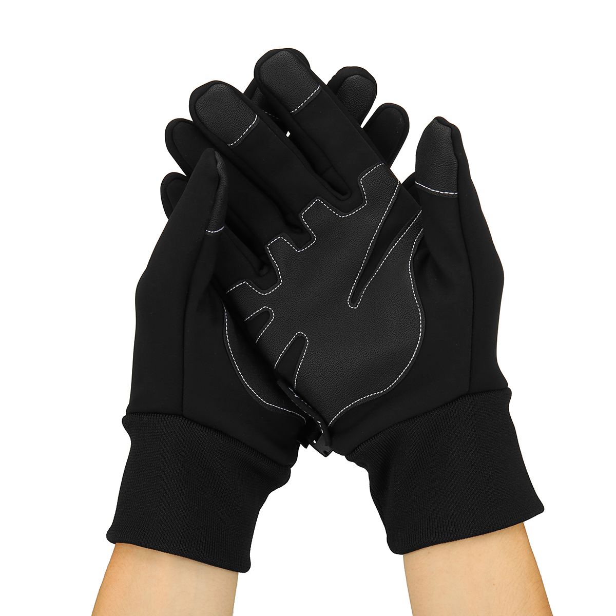 Find Winter Warm Waterproof 3 Finger Touch Sensitive Outdoors Motorcycle Riding Gloves with Reflective for Sale on Gipsybee.com with cryptocurrencies