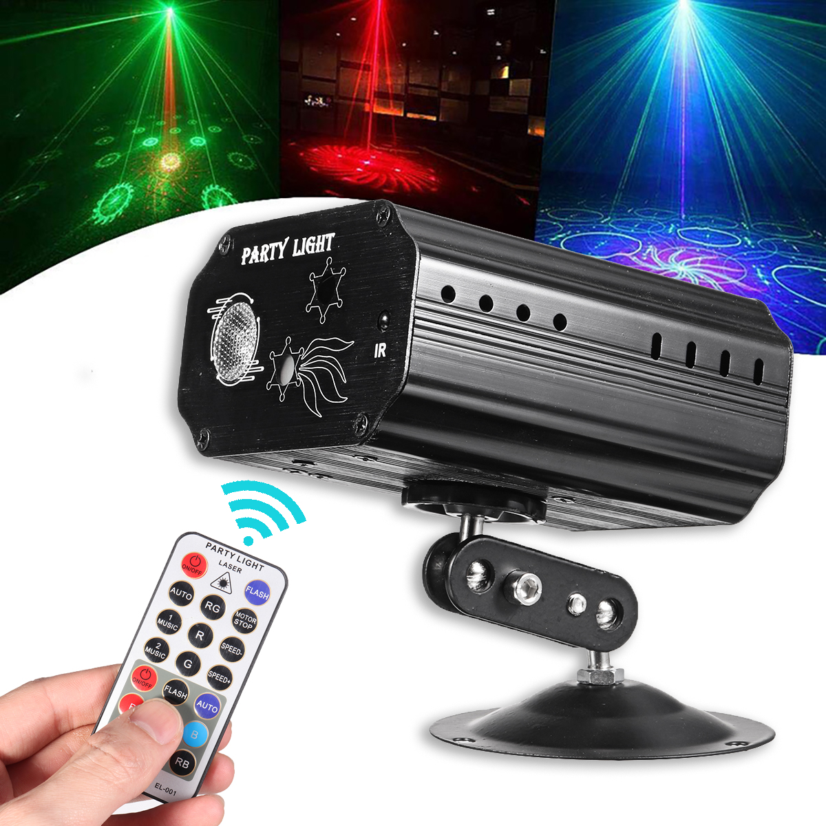 Find 9W 48 Patterns RGB Projector LED Stage Light DJ Disco KTV Home Party Lamp Decor AC100-240V for Sale on Gipsybee.com with cryptocurrencies