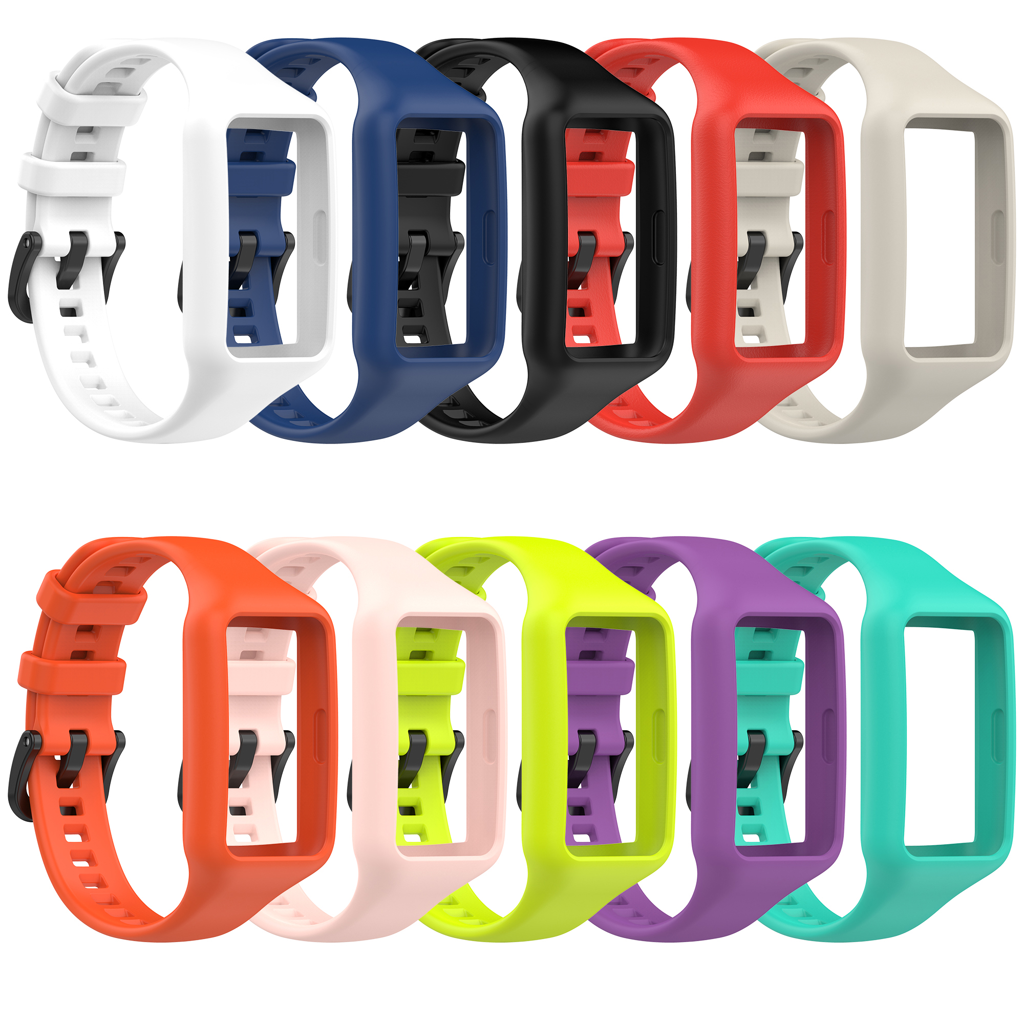 Find Bakeey 2 IN 1 Silicone Watch Band Strap Replacement for Huawei Band 6/ Honor Band 6 for Sale on Gipsybee.com with cryptocurrencies