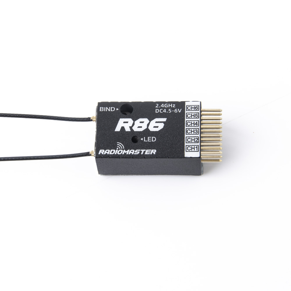RadioMaster R86 2.4GHz 6CH Over 1KM PWM Nano ricevitore Compatibile FrSky D8 Supporto di ritorno RSSI per RC Drone 1