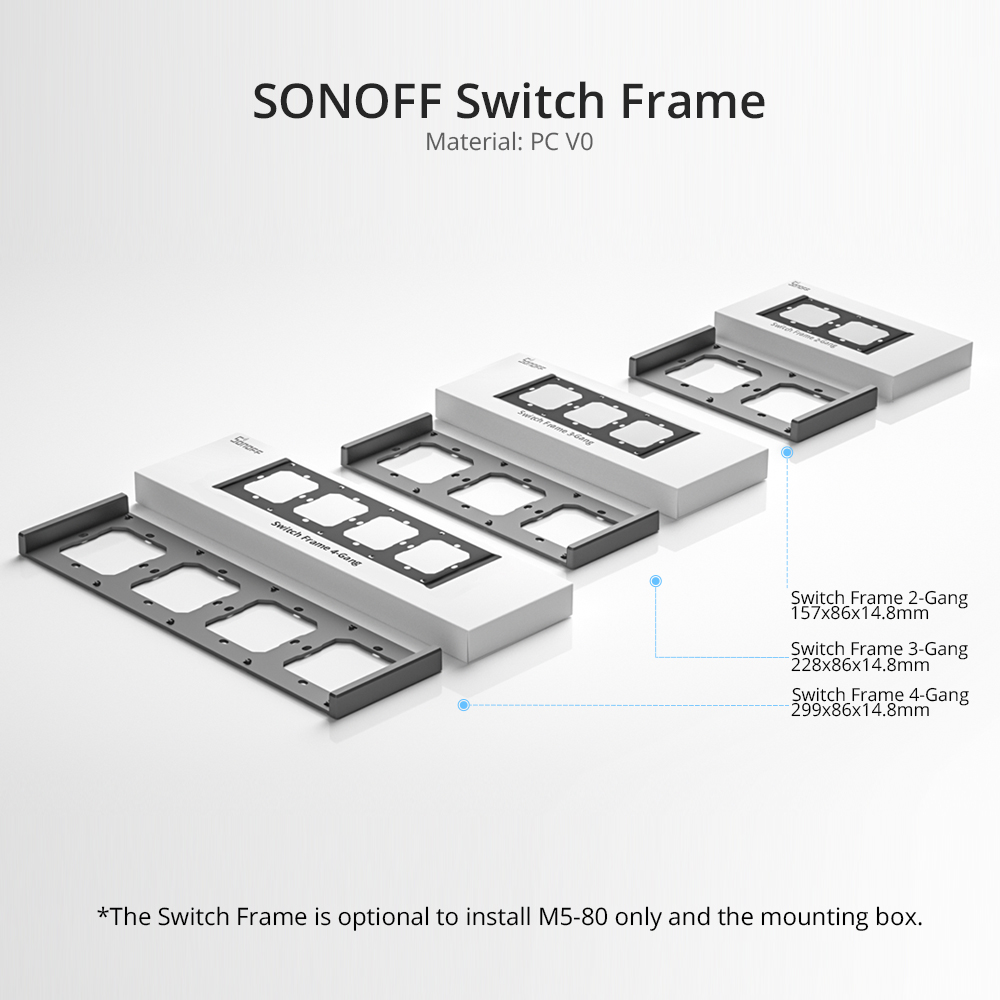 Find SONOFF SwitchMan Smart Wall Switch M5 Frame for Sale on Gipsybee.com with cryptocurrencies