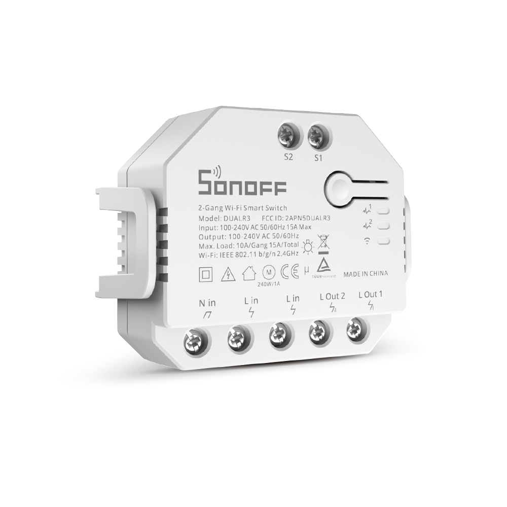 Find SONOFF DUALR3 Dual Relay Module WiFi DIY MINI Switch Two Way Power Metering 2 Gang/ Way Switch Timing Smart Home Work with eWeLink APP for Sale on Gipsybee.com with cryptocurrencies