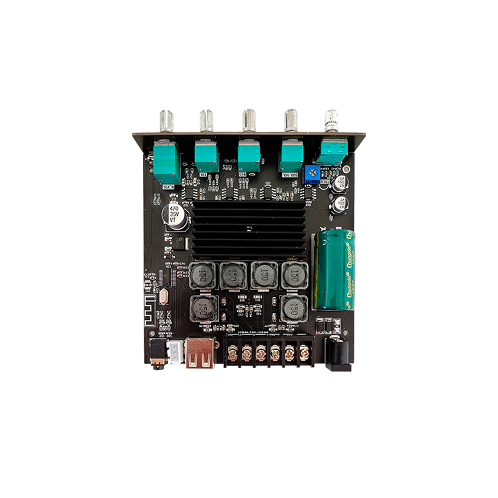 Find ZK TB21S 2 1 Channel bluetooth Audio Amplifier Board Module Subwoofer Mid pitched High pitched TPA3116 Bass AMP 50WX2 100W for Sale on Gipsybee.com with cryptocurrencies