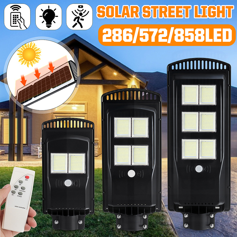 Find 286/572/858LED Solar Street Light Motion Sensor Outdoor Wall Lamp with Timing Function Remote Control for Sale on Gipsybee.com with cryptocurrencies