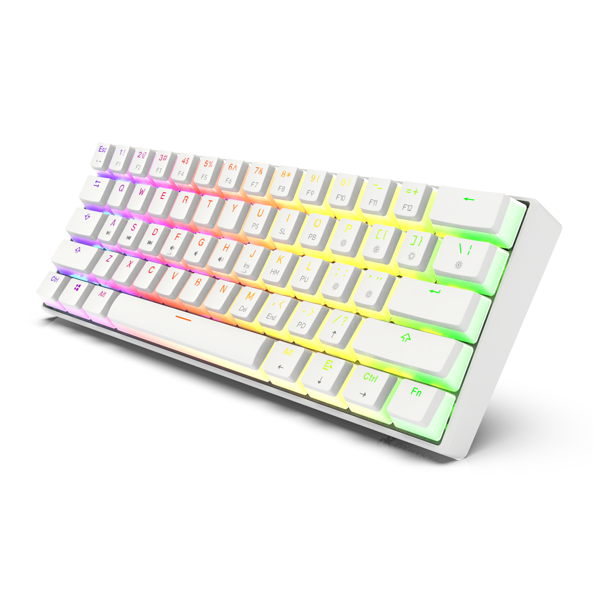 Gamakay MK61 Wired Mechanical Keyboard Gateron Optical Switch Pudding Keycaps RGB 61 Keys Hot Swappable Gaming Keyboard New Version 5