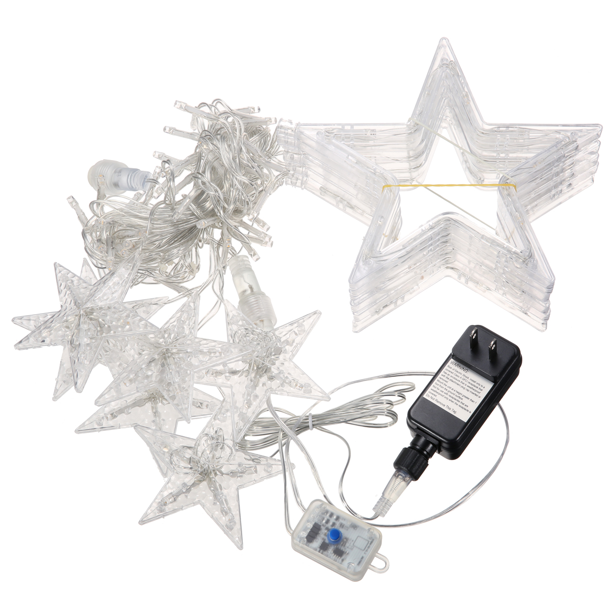 Find Romantic Warm White Star Light String 4M 12 Stars 138LEDs IP44 Waterproof Remote Timing Night Light Wedding Party Home Decor for Sale on Gipsybee.com with cryptocurrencies