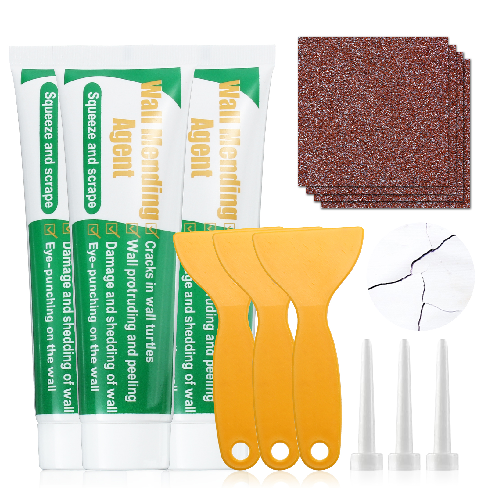 Find GOCHANGE Wall Repair Tools 3 Sets Wall Paint Head Scraper Square Sandpaper Convenient Bricklayer Home Improvement Tools for Sale on Gipsybee.com with cryptocurrencies
