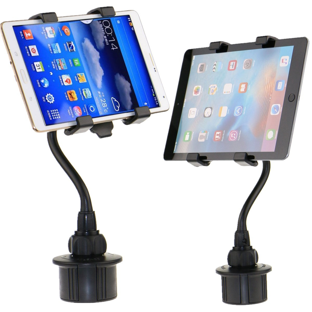 Find Adjustable Bendy Car Cup Holder Mount for 7 Inch to 10 Inch Tablet for Sale on Gipsybee.com with cryptocurrencies