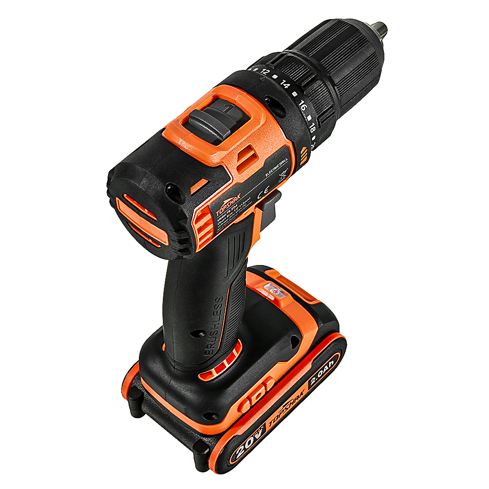 Find TOPSHAK TS ED4 20V 13mm Brushless Electric Drill 45N m Torque 0 1650RPM Variable Speed W/1pc Battery EU/US Plug and 43pcs Accessories for Sale on Gipsybee.com with cryptocurrencies