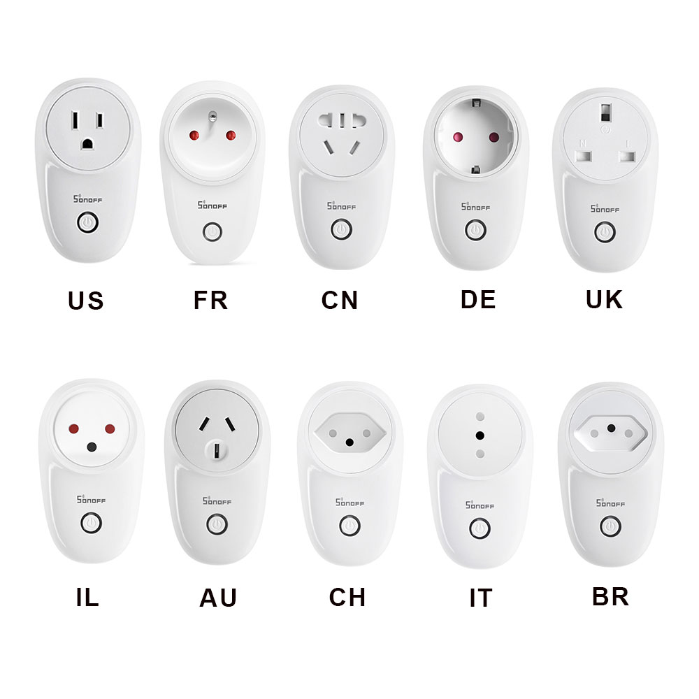 Find SONOFF S26 10A AC90V 250V Smart WIFI Socket CN/US/UK/AU/DE/FR/BR/CH/IL/IT Wireless Plug Power Sockets Smart Home Switch Work With Alexa Google Assistant IFTTT for Sale on Gipsybee.com with cryptocurrencies