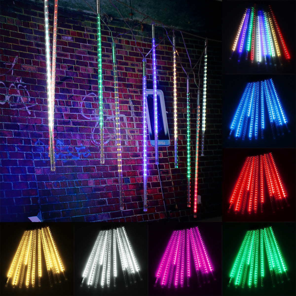 Find 10 Tube 50CM LED Meteor Shower Rain Fall Outdoor Christmas Xmas String Tree Light for Sale on Gipsybee.com with cryptocurrencies