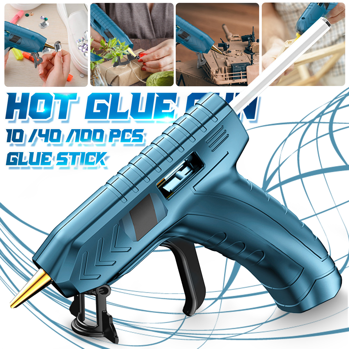 Find 1800mAh 40W Cordless DIY Hot Melt Glue Guns Hot Glue Guns with Sticks USB Rechargeable Melting Glue Gun Kit for Kids DIY Arts Crafts Projects for Sale on Gipsybee.com with cryptocurrencies