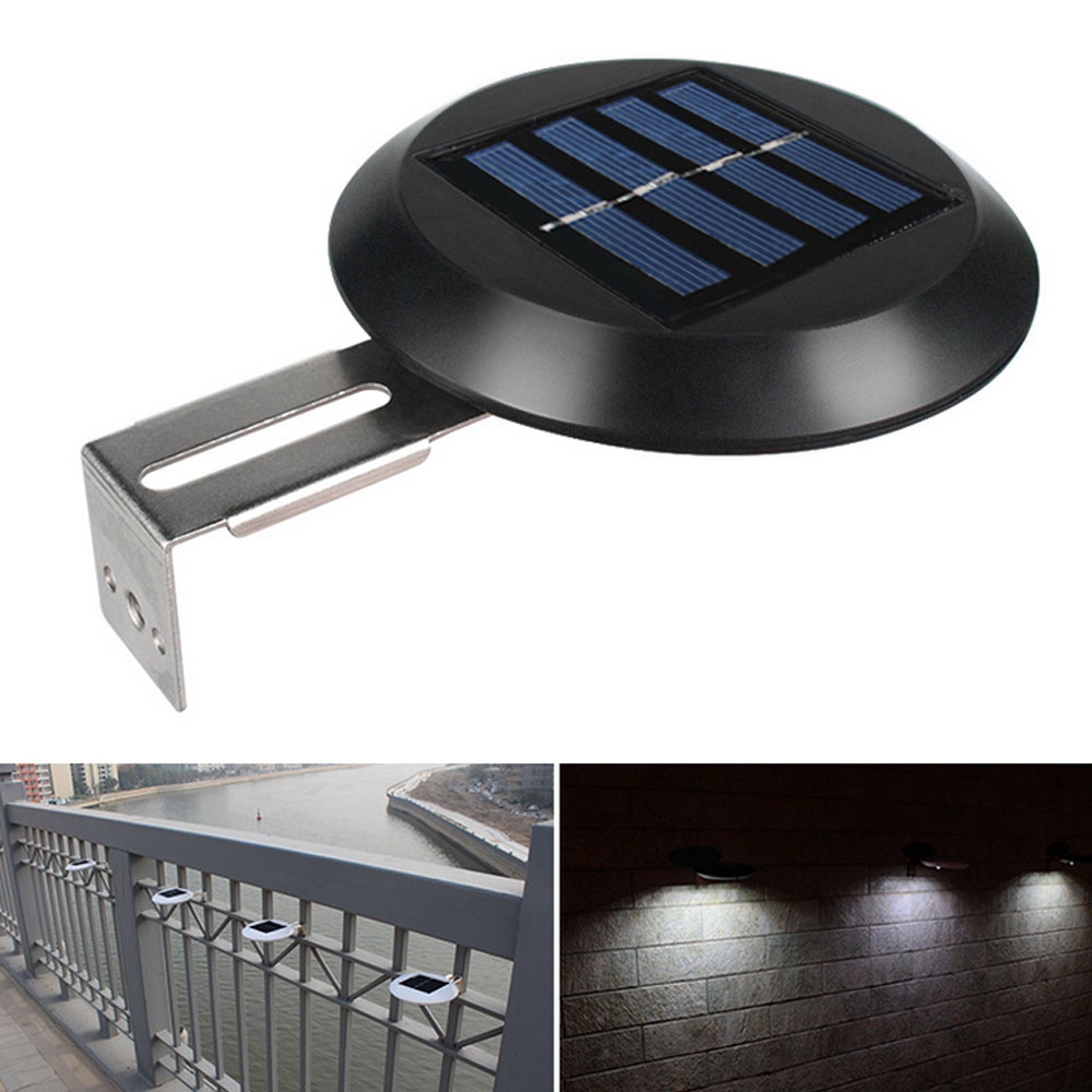 24SHOPZ 2pcs 9 LED Solar Powered Wall Light Waterproof Outdoor Garden Fence Landscape Lamp