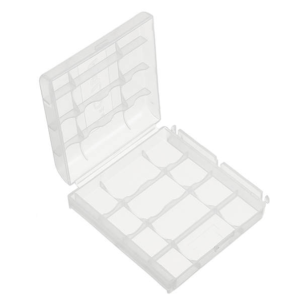 Find Palo Plastic Transparent White 4pcs AA AAA Battery Case Holder Storage Box for Sale on Gipsybee.com with cryptocurrencies