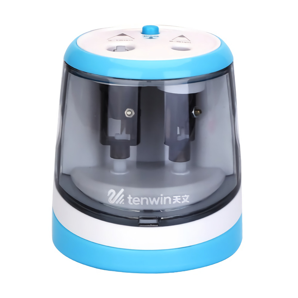 Find Tenwin 8016 Electric Pencil Sharpener Dual Holes Electric Touch Switch Pencil Sharpener Portable Stationery Supplies for Sale on Gipsybee.com with cryptocurrencies
