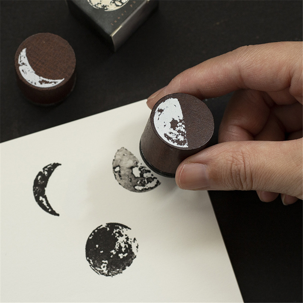 Find Vintage Moon Series Wood Seal DIY Craft Wooden Rubber Stamps For Scrapbooking Stationery Scrapbooking Standard Stamp for Sale on Gipsybee.com with cryptocurrencies