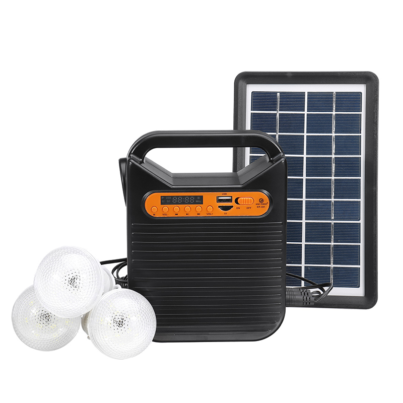 Find 25W Solar Powered System Emergency DC System Light Kit Solar Generator FM Radio Audio USB Card Power Generation With Solar Panel for Sale on Gipsybee.com with cryptocurrencies