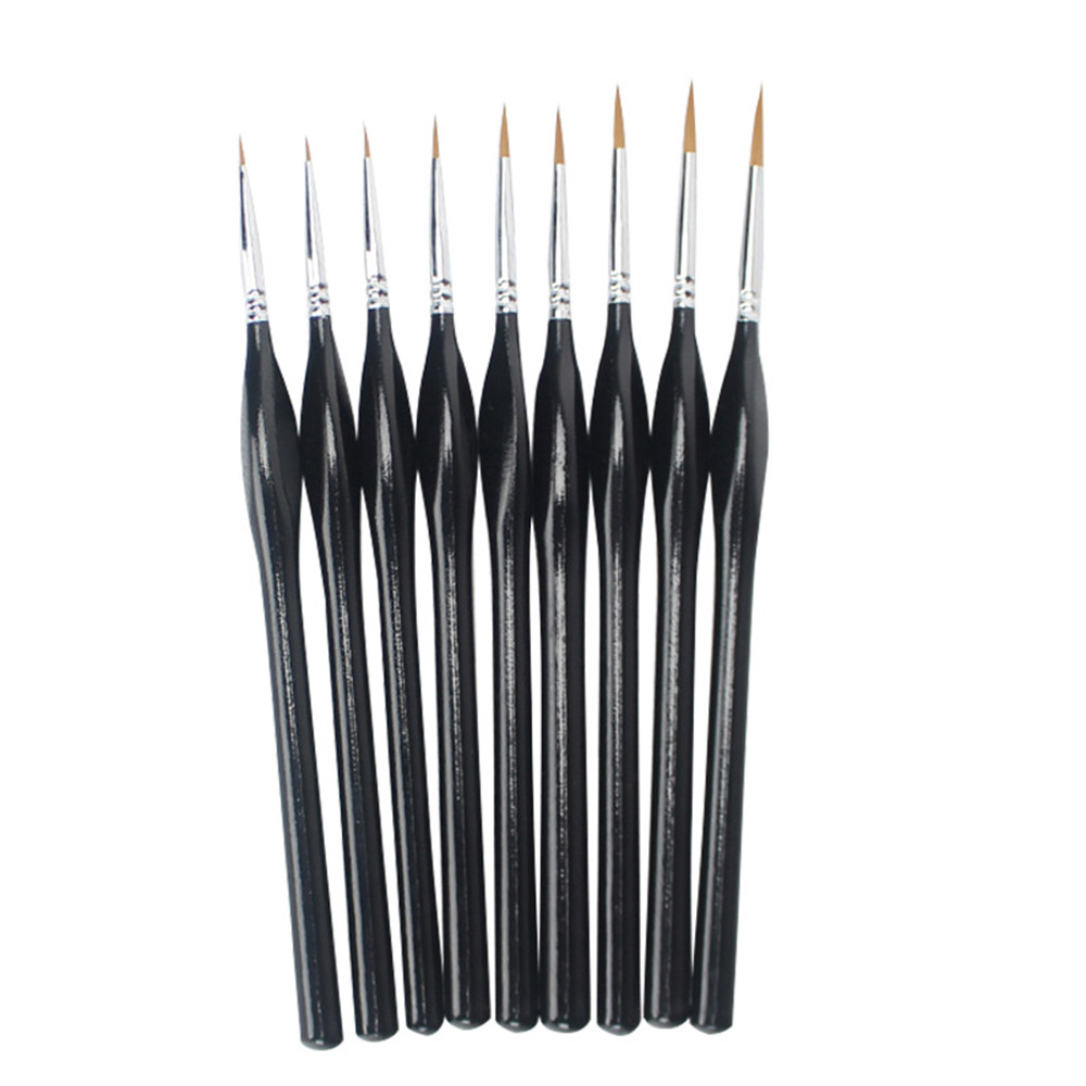 Find 9 Pcs Hook Line Pen Set Black Triangle Pole Brush Pens Oil Painting Brush Watercolor Art for Student School for Sale on Gipsybee.com with cryptocurrencies