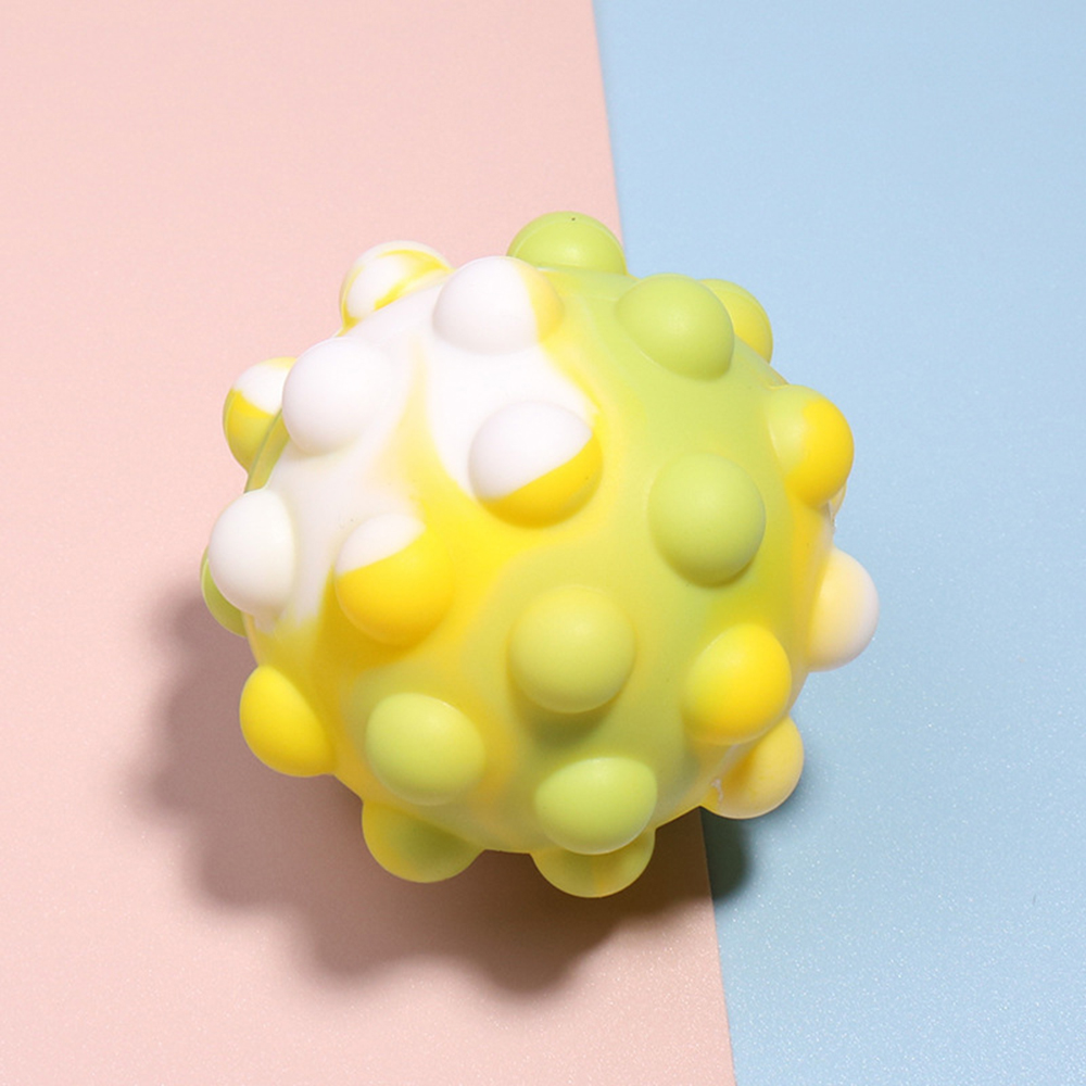 Stress Relief Pops 3D Silicone Decompression Vent Rainbow Push Bubble Ball Fidget Toy 5