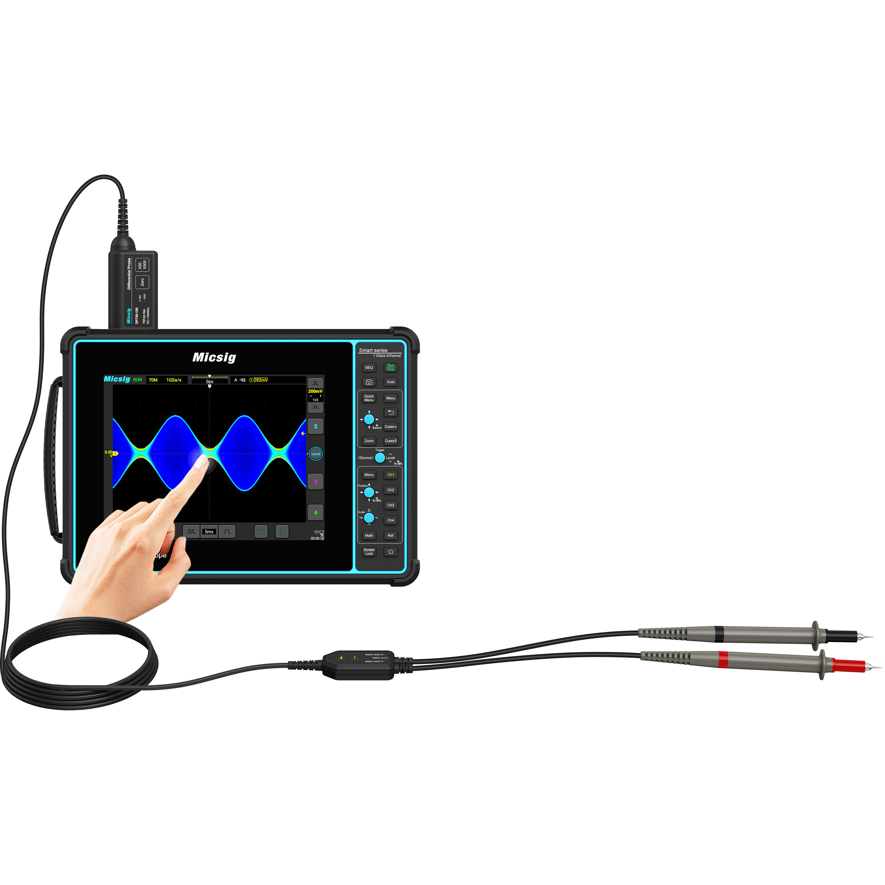 Find Micsig STO1004 Smart Tablet Oscilloscope 4 Channels 100MHz 1G Sa/S Digital Scopemeter 8GB APP Control for Sale on Gipsybee.com with cryptocurrencies
