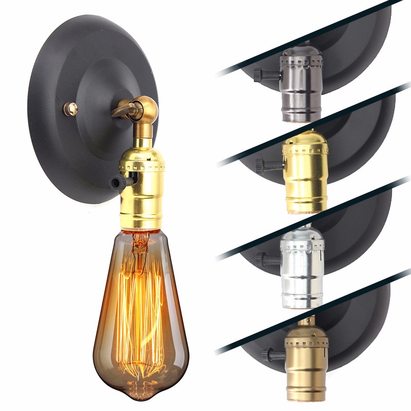 Find AC110 250V Retro Vintage Industrial Loft E27 Bulb Adapter for Wall Lamp Pendant Light Bedroom Fixtures for Sale on Gipsybee.com with cryptocurrencies