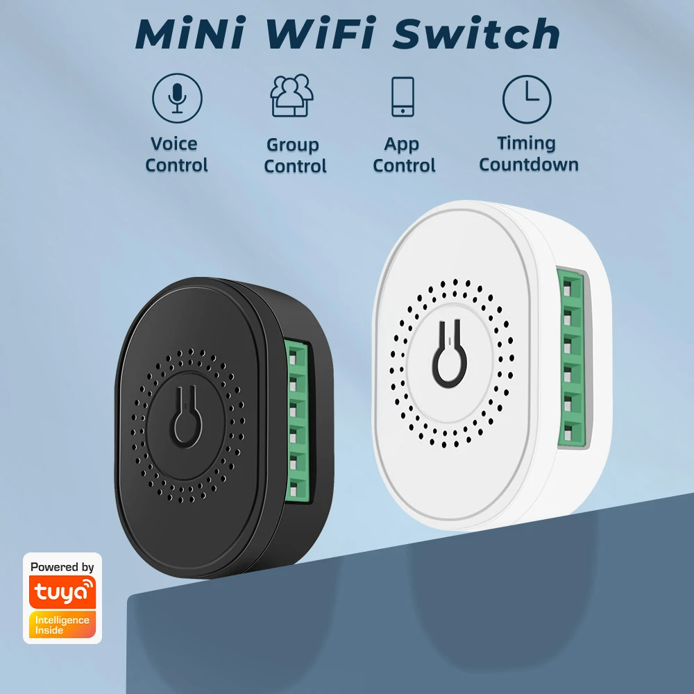 Find Smatrul Smart Mini WiFi Light Switch Module 16A Tuya Remote Control DIY 2 Way Wireless Light Controller Breakers Works With Alexa Google Home for Sale on Gipsybee.com