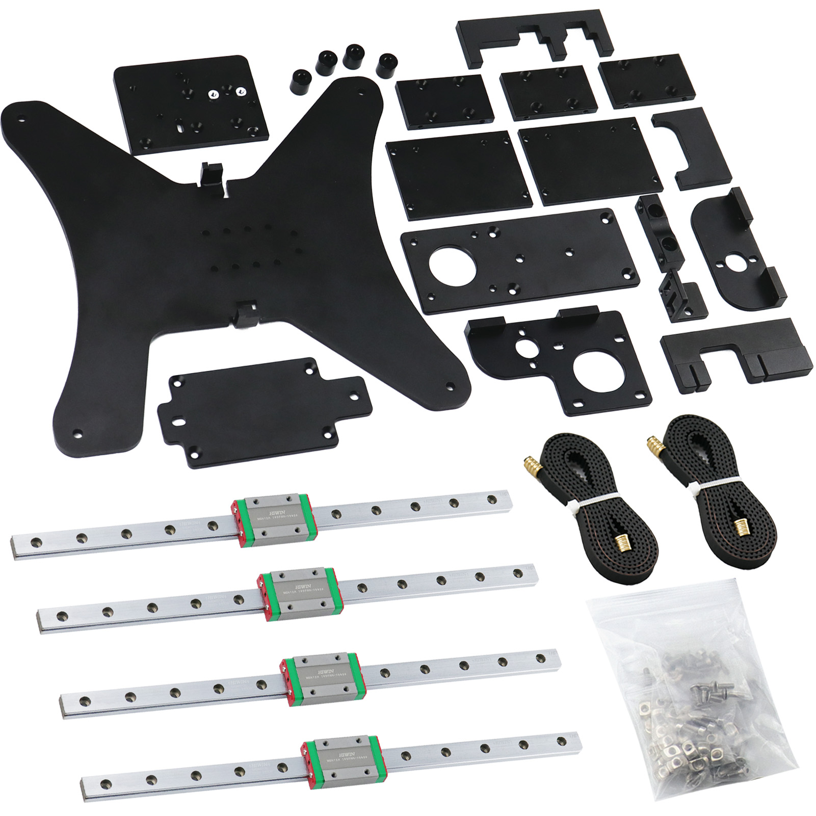 Ender 3 V2/Pro 3D Printer Upgrade Kit Black Knight kit and Belt Screws for Genuine Hiwin Linear Rail Improvement 1