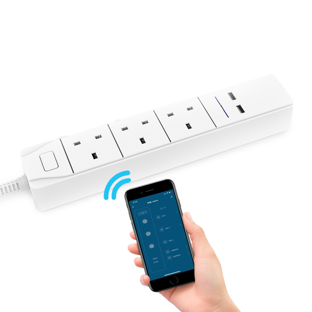 Find DHEKINGD D802 Smart WIFI APP Control Power Strip with 3 UK Outlets Plug 2 USB Fast Charging Socket App Control Work Power Outlet for Sale on Gipsybee.com with cryptocurrencies