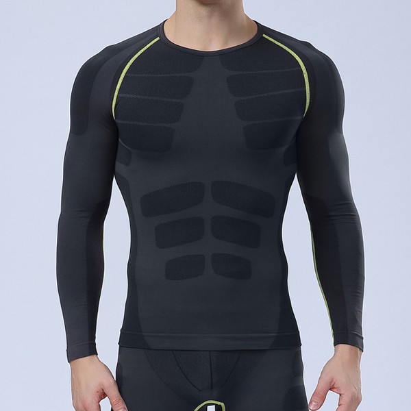 Long Sleeve Mens Professional Compression Tights Quick Dry Sports Breathable Bodybuilding Sportswear