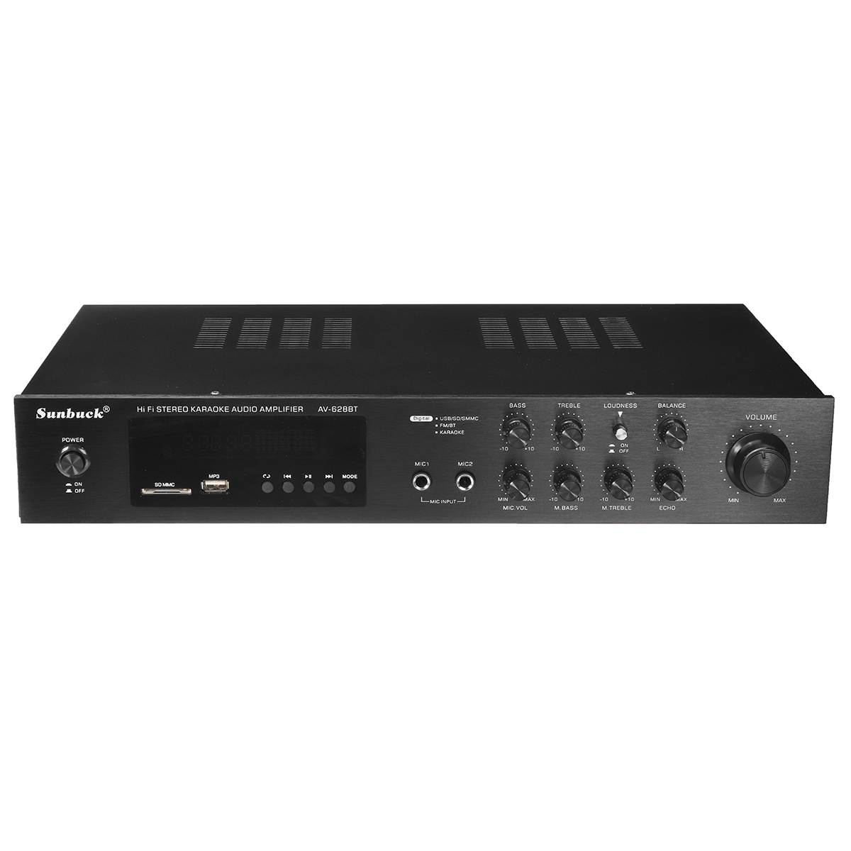 Find Sunbuck AV-628BT 110V/220V 5 Channel Digital HiFi bluetooth 5.0 Power Amplifier Home Stereo Audio FM Amp with Remote Control for Sale on Gipsybee.com with cryptocurrencies