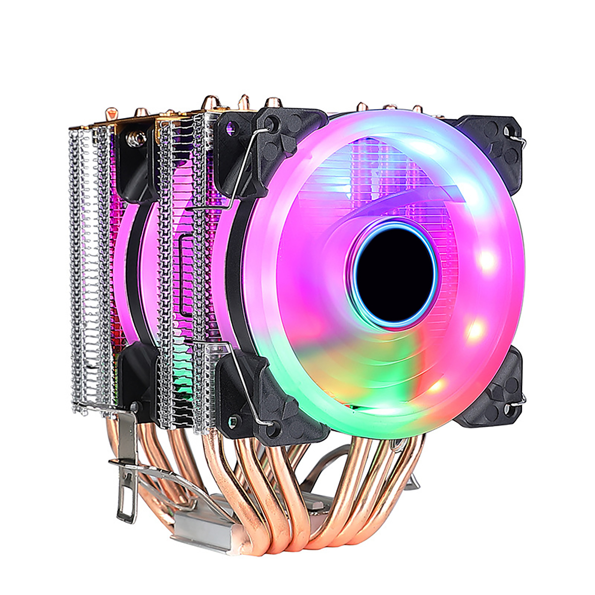 Find EVESKY CPU Cooling Fan 1/2/3 Fans 3/4 Pin 6 Heat Pipes RGB/Without Light Silent Computer Case Cooler CPU Heatsink for Intel AMD CPU for Sale on Gipsybee.com with cryptocurrencies