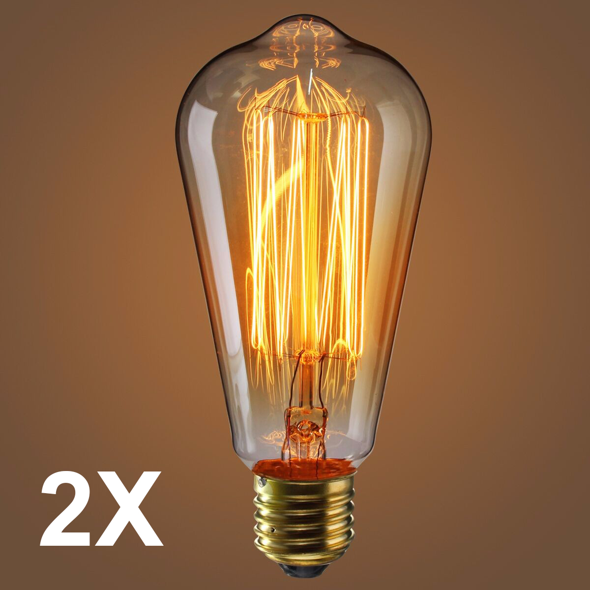 Find KINGSO 2 Pack E27 ST64 Edison Light Bulb Warm White 220V 240V 60W Dimmable 2700K for Sale on Gipsybee.com with cryptocurrencies
