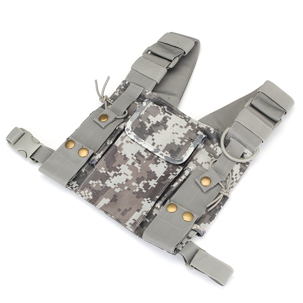 Find Radio Walkie Talkie Chest Pocket Harness Bag Backpack Holster Pouch Camouflage for Sale on Gipsybee.com with cryptocurrencies