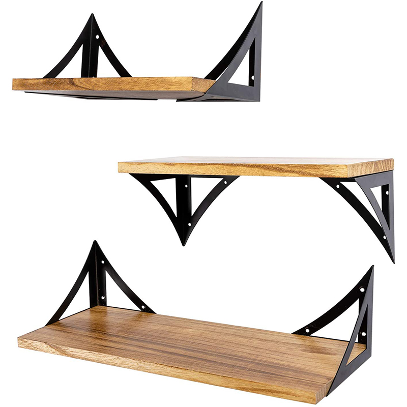 Find 3Pcs Wall Floating Shelves Shelf Rack with 3 Wood Boards Dispaly Home Decor for Sale on Gipsybee.com with cryptocurrencies
