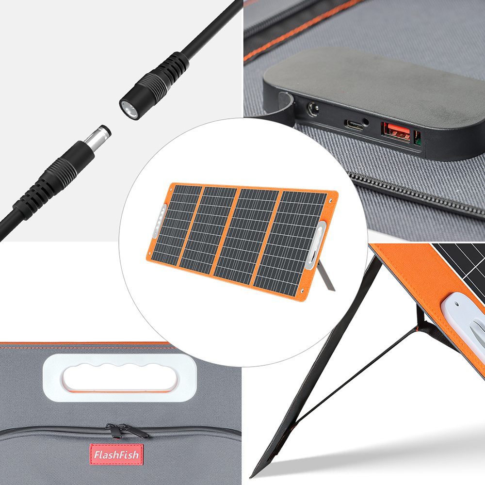 Find [US Direct] FLASHFISH EA150 200W Peak Power 166Wh 45000mAh Portable Power Station+ Flashfish 18V 100W Foldable Solar Panel With PD Type-c QC3.0 Energy Storage Kit For Outdoor Camping for Sale on Gipsybee.com with cryptocurrencies