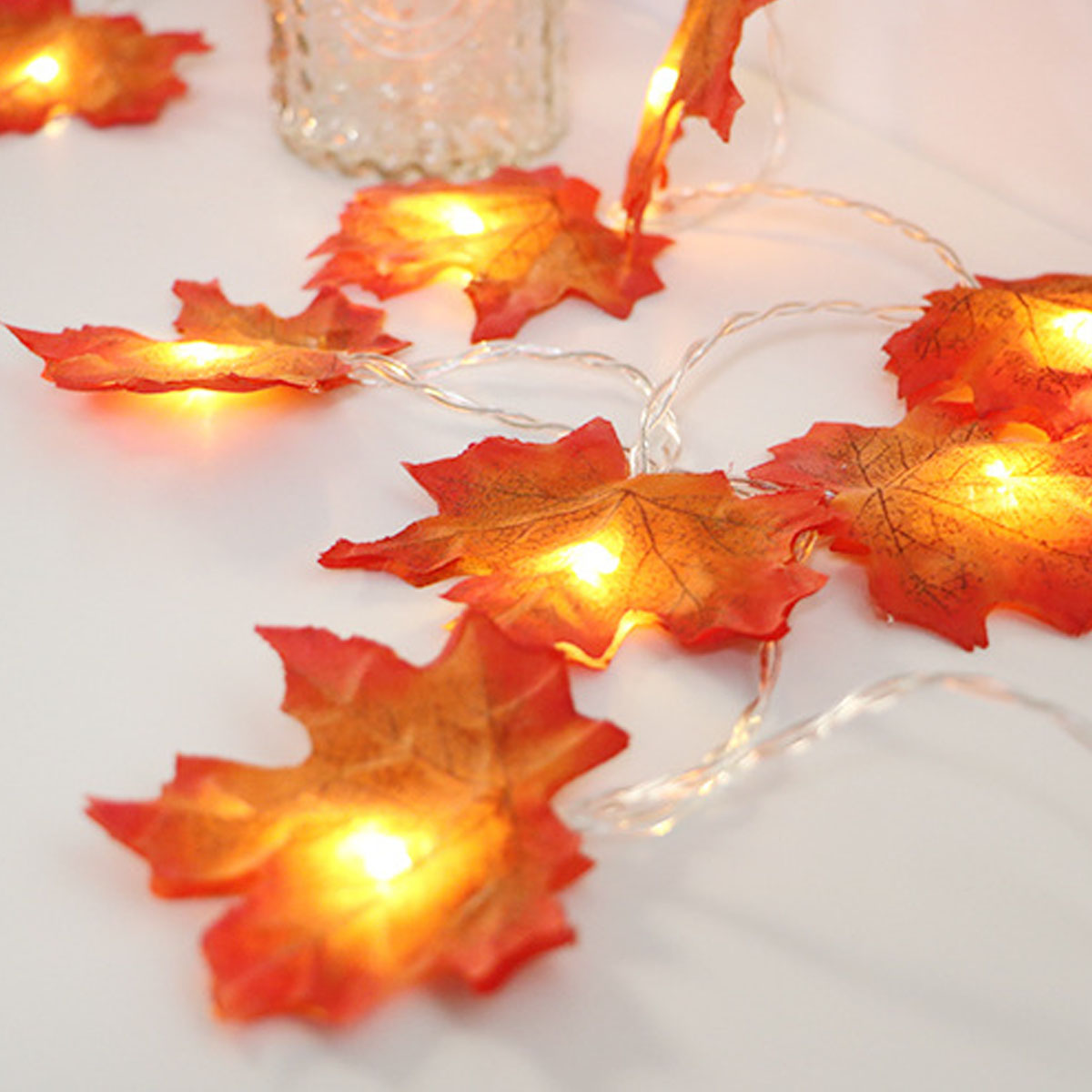 Find 3M/6M 20/30/40LED Maple Leaf String Light Battery Powered Warm White Indoor Party Fairy Lamp Decoration for Sale on Gipsybee.com with cryptocurrencies