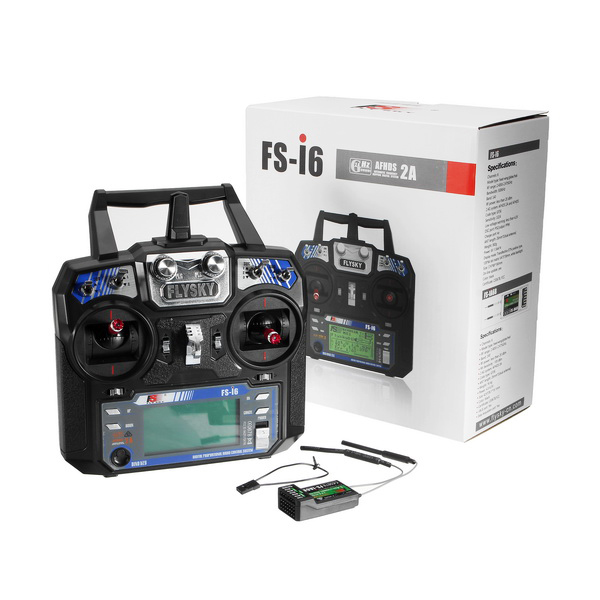 FlySky FS-i6 2.4G 6CH AFHDS RC Radio Transmitter With FS-iA6B Receiver for RC FPV Drone Engineering Vehicle Boat Robot 1