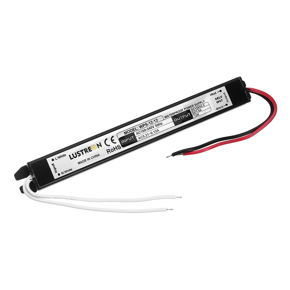 Find LUSTREON 12W 25W 36W 48W 60W AC100 240V to DC12V IP67 LED Driver Power Supply Lighting Transformer for Sale on Gipsybee.com with cryptocurrencies