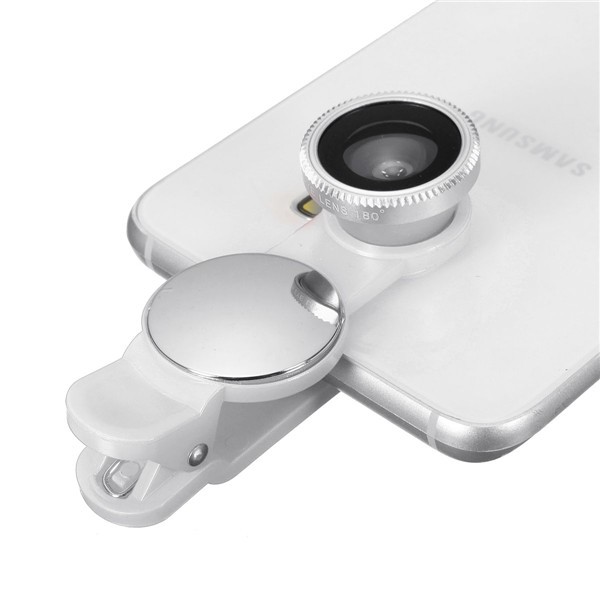 Find Universal 3 in1 Wide Angle Macro Fisheye Camera Lens with Mirror for Xiaomi Samsung iPhone for Sale on Gipsybee.com with cryptocurrencies