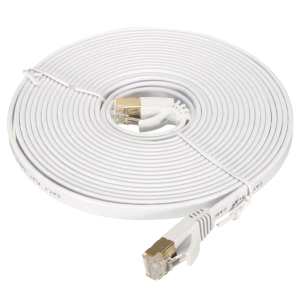 Find 10 Gigabit Cat 7 Flat Ethernet Network LAN Cable 26AWG 600Mhz RJ45 Internet Network Lan Patch Cords for Modem Router for Sale on Gipsybee.com with cryptocurrencies