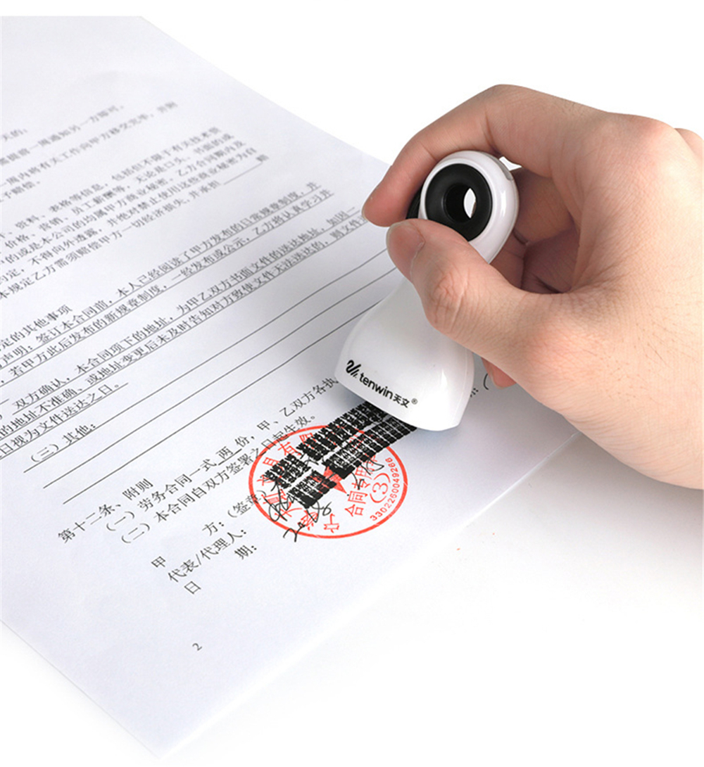 Find Tenwin 7605 Inking Roller Stamp Privacy Protection Stamp Coverage Messy Code Data Home Office Supplies with Box Opener for Sale on Gipsybee.com with cryptocurrencies