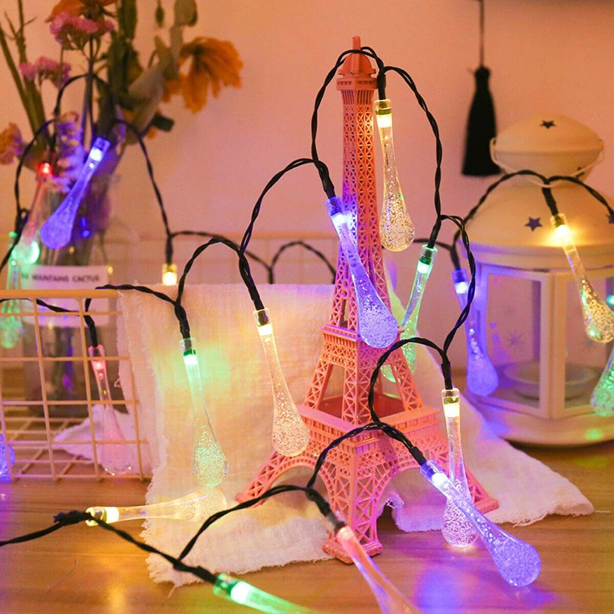 Find 6 5M 30LED Solar Water Drop String Lights Wide Angle LED Raindrop Teardrop Outdoor Fairy String Lights for Christmas Tree Garden Home Wedding Party Patio Holiday Decor Multicolor/Warm White/White for Sale on Gipsybee.com with cryptocurrencies