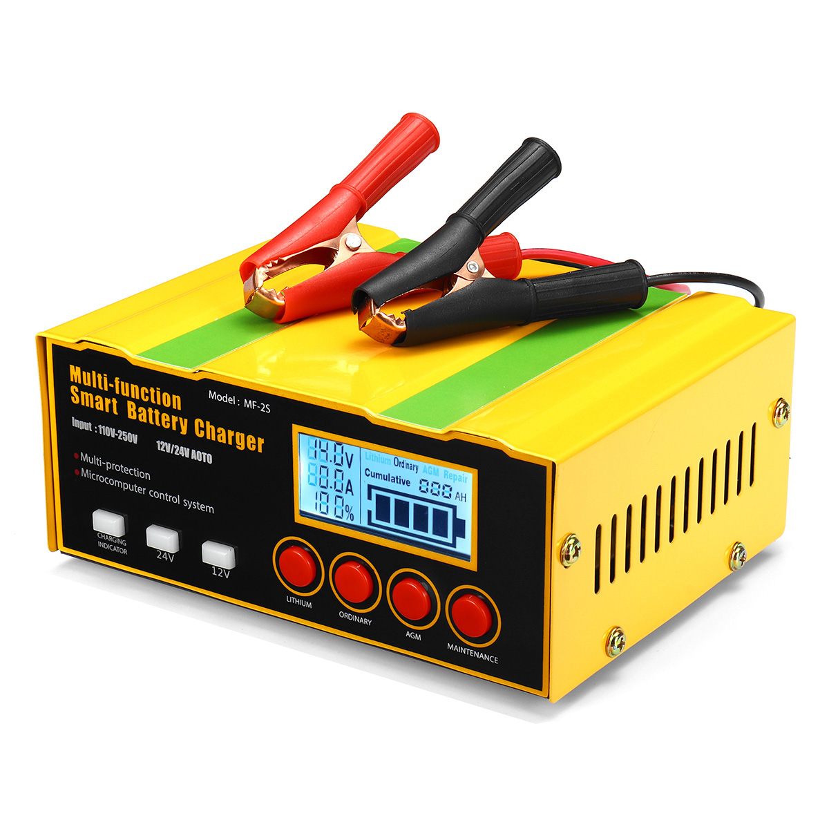 Find 12V/24V Smart Automatic Car Motorcycle Battery Charger LCD Pulse Repair AGM Lead Acid for Sale on Gipsybee.com with cryptocurrencies