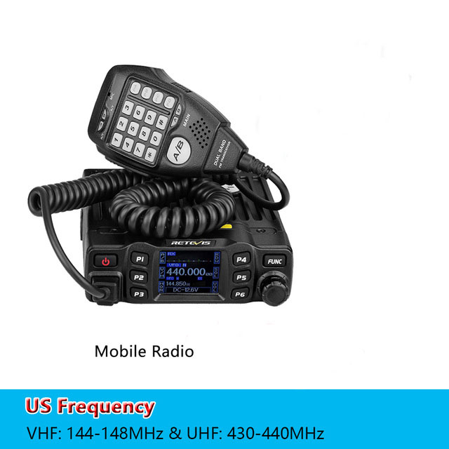 RETEVIS RT95 Ricetrasmettitore Veicolare Bibanda 200CH 25W VHF/UHF 4